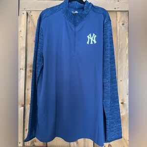NY Yankees Men’s Cool Base Navy Quarter Zip Shirt
